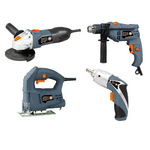 Kit de ferramentas elétricas, broca, trituradora, chave de fenda, contém uma serra de vaivém 4 em 1