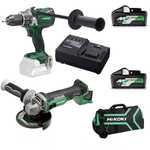 Pack perceuse + meuleuse à batterie HIKOKI batterie 18 V.