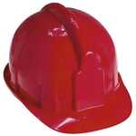 Casques de construction rouges