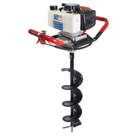 Tarière thermique à essence avec 3 forets, 51.7CC 1.85Kw