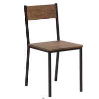 Ensemble Table + 4 Chaises Bois MDF (70 x 75 x 110 cm)
