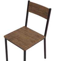 Ensemble Table + 4 Chaises Bois MDF (70 x 75 x 110 cm)