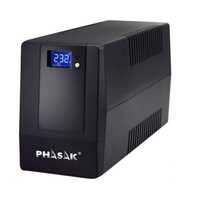 Système d'alimentation électrique SAI/UPS 600VA PHASAK interactive AVR 2X SCHUKO PH 9464