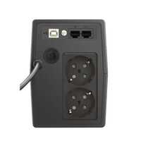 Système d'alimentation électrique SAI/UPS 600VA PHASAK interactive AVR 2X SCHUKO PH 9464