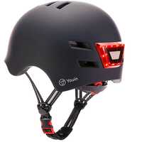 Casque  YOUIN avec LED avant et arrière couleur noire