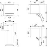 Réfrigérateur SMEG FAB32RBLN1couleur bleu