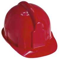 Casques de construction rouges