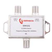 Commutateur satellite étanche DiSEqC 2x1 (DS-02C) commutateur LNB antenne satellite plat pour récepteur TV 0 / 22KHz